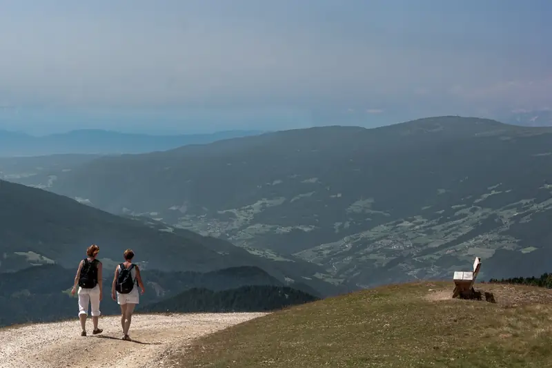 Hikers on the Plose above Brixen