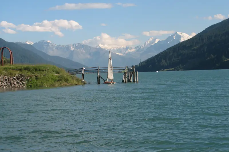 Lake Reschen with the old church tower